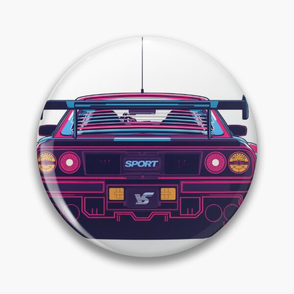 Item preview, Retro 80s Synthwave Sports Car Sticker designed and sold by Gulele7.