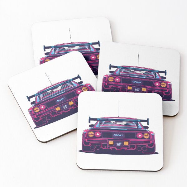 Item preview, Retro 80s Synthwave Sports Car Sticker designed and sold by Gulele7.