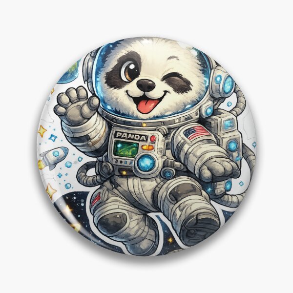Item preview, Cute Astronaut Panda Floating In Space Sticker designed and sold by ZYNORAworld.