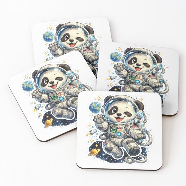 Item preview, Cute Astronaut Panda Floating In Space Sticker designed and sold by ZYNORAworld.
