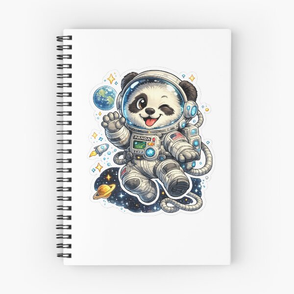 Item preview, Cute Astronaut Panda Floating In Space Sticker designed and sold by ZYNORAworld.