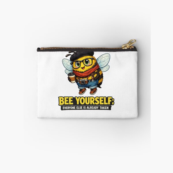 Item preview, Oscar Wilde Inspired Hipster Bumble Bee | Bee Yourself Everyone Else Is Already Taken | Cute Kawaii Bee Cartoon Sticker designed and sold by Donsean22.