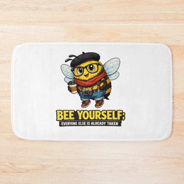 Item preview, Oscar Wilde Inspired Hipster Bumble Bee | Bee Yourself Everyone Else Is Already Taken | Cute Kawaii Bee Cartoon Sticker designed and sold by Donsean22.
