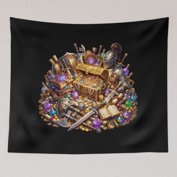 Item preview, Legendary RPG Loot Hoard: Epic Fantasy Gamer Treasure designed and sold by krish-prints.