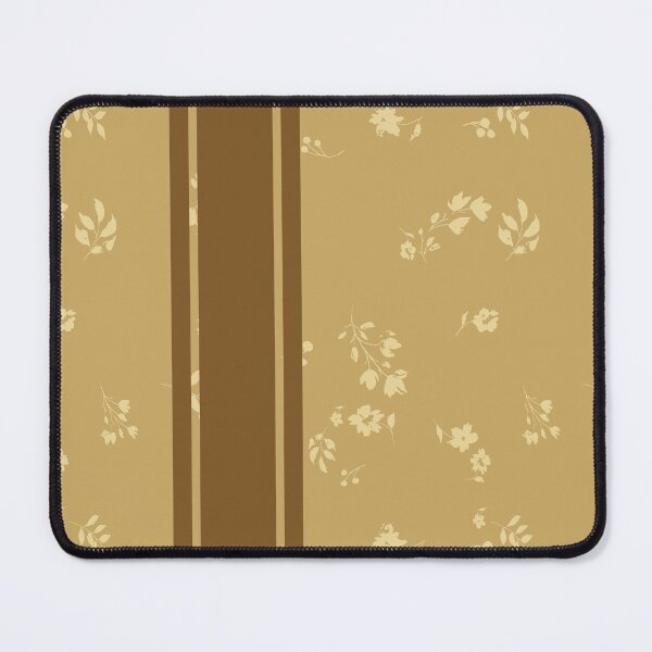 Item preview, Falling Floral and Stripes Pattern in Honey Wheat designed and sold by ThisArtMama.