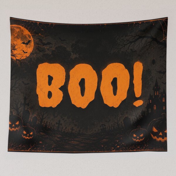 Item preview, BOO! Haunted Halloween Night Spooky Vintage designed and sold by Fei Long Design Hub.