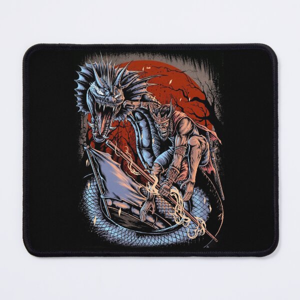 Item preview, Monkey King Dragon Rider Under Blood Moon – Dark Fantasy Warrior Art designed and sold by Bluebubbies.