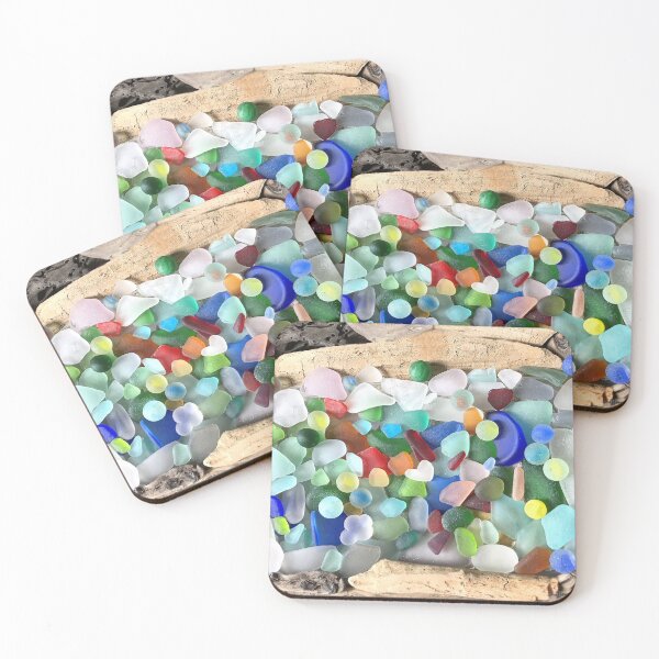 Item preview, Rainbow Seaglass Framed in Driftwood designed and sold by LeslieMac713.