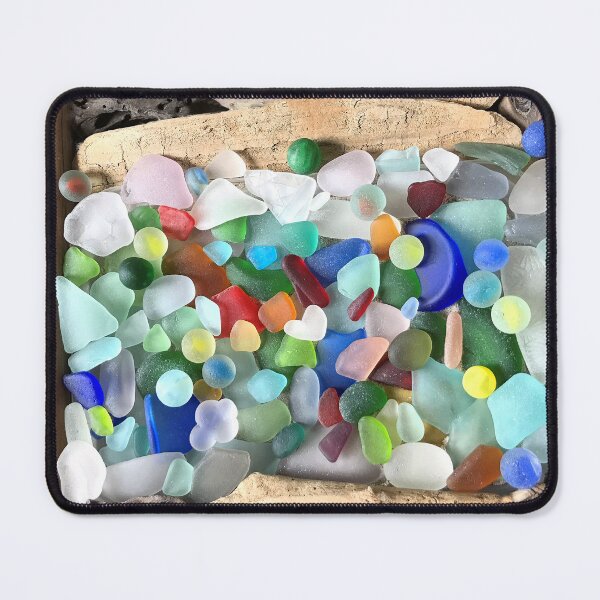 Item preview, Rainbow Seaglass Framed in Driftwood designed and sold by LeslieMac713.