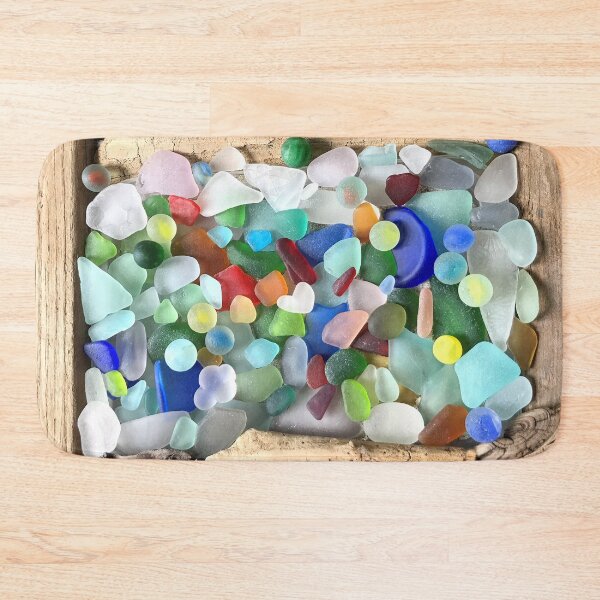 Item preview, Rainbow Seaglass Framed in Driftwood designed and sold by LeslieMac713.