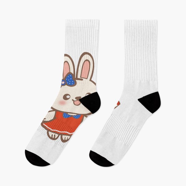 Item preview, ⁠Cute Bunny Rabbit Holding American Flag Patriotic Holiday Character Art designed and sold by Teenidesign .