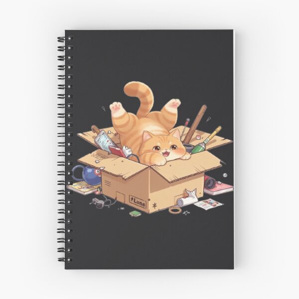 Item preview, Happy Chaos Cat In Cardboard Box designed and sold by Moody Vibes Studio.