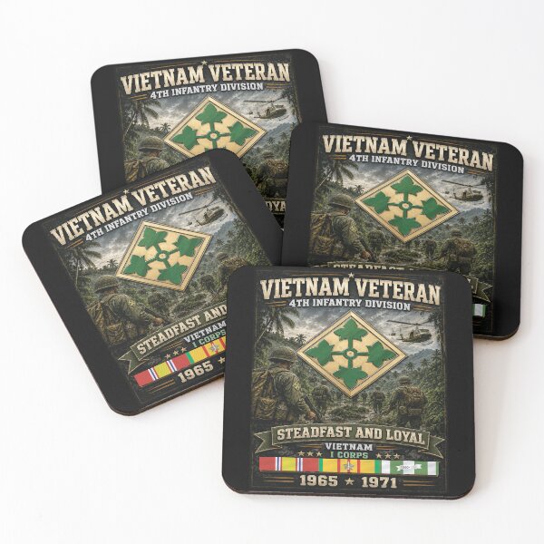 Item preview, 4th Infantry Division - Steadfast and Loyal - Vietnam Veteran designed and sold by Military Insignia Products.
