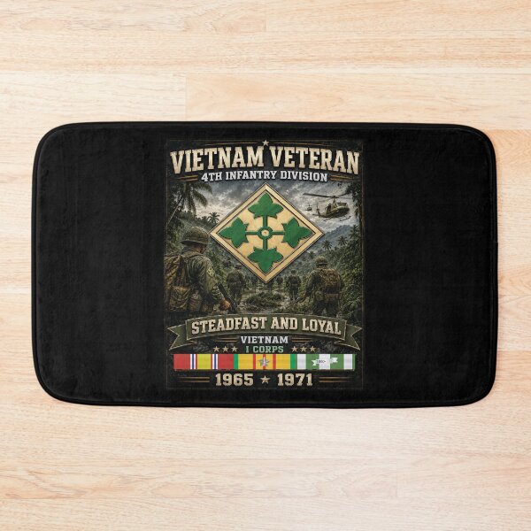 Item preview, 4th Infantry Division - Steadfast and Loyal - Vietnam Veteran designed and sold by Military Insignia Products.