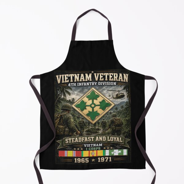 Item preview, 4th Infantry Division - Steadfast and Loyal - Vietnam Veteran designed and sold by Military Insignia Products.