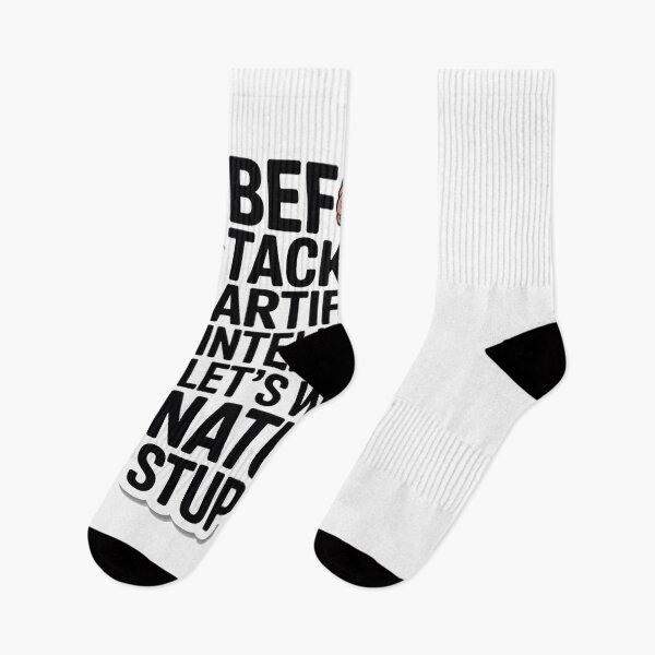 Item preview, Before Tackling Artificial Intelligence Natural Stupidity designed and sold by Bianca Oltean.