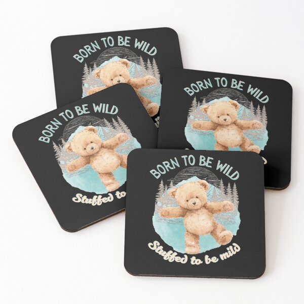 Item preview, Born to be Wild Stuffed to be Mild Cute Funny Teddy Bear | Dark Edition designed and sold by SunandShade.
