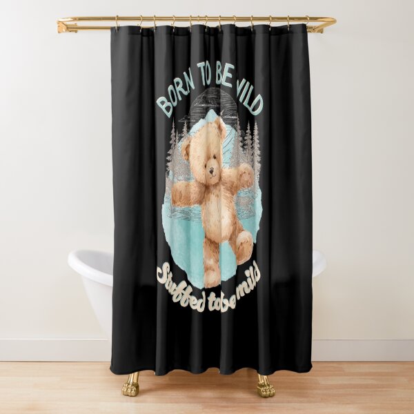 Item preview, Born to be Wild Stuffed to be Mild Cute Funny Teddy Bear | Dark Edition designed and sold by SunandShade.