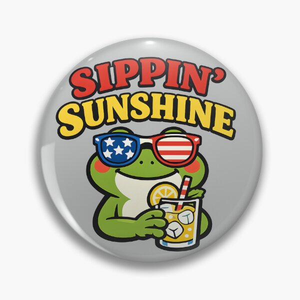 Item preview, Sippin' Sunshine Frog Shirt – Cute Patriotic Summer Frog with Lemonade Retro Vintage Graphic designed and sold by  MAD's Recreation Studio.