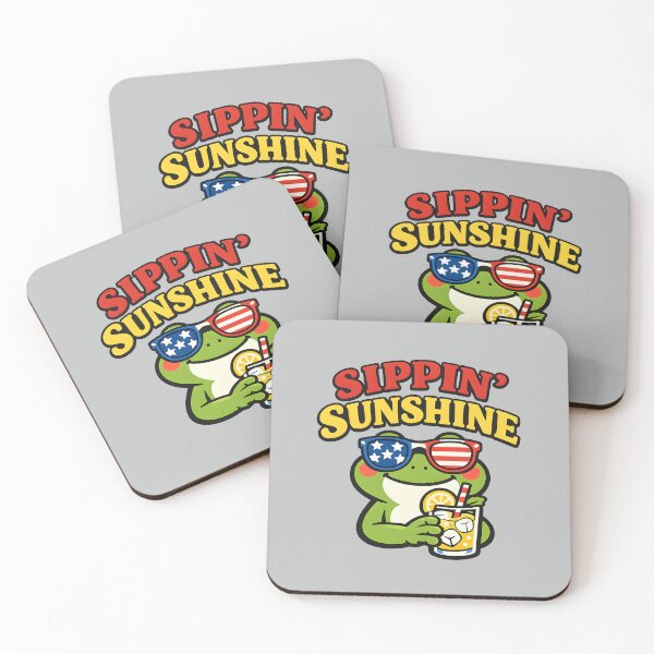 Item preview, Sippin' Sunshine Frog Shirt – Cute Patriotic Summer Frog with Lemonade Retro Vintage Graphic designed and sold by  MAD's Recreation Studio.