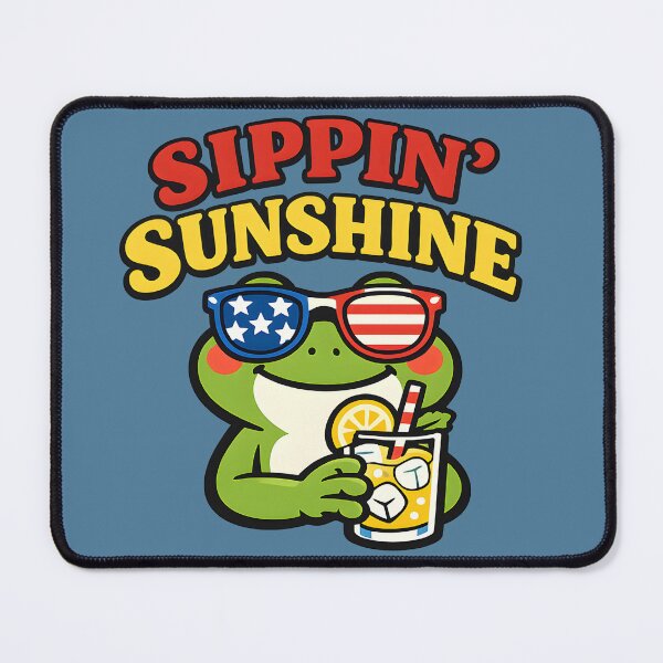 Item preview, Sippin' Sunshine Frog Shirt – Cute Patriotic Summer Frog with Lemonade Retro Vintage Graphic designed and sold by MAD's Recreation Studio.