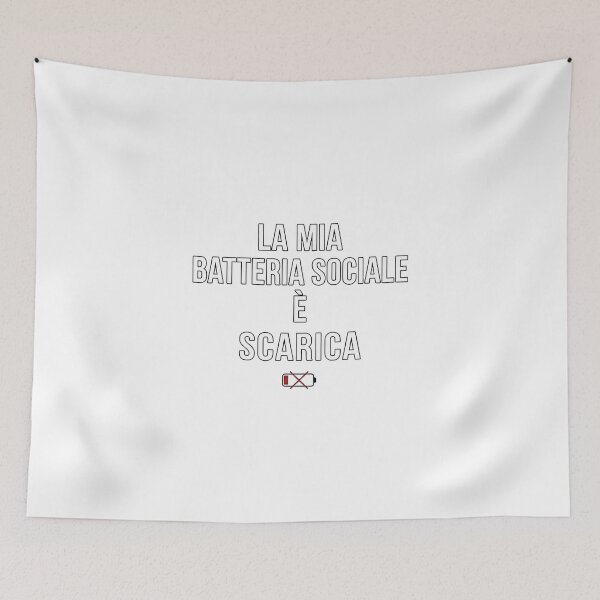 Item preview, La mia batteria sociale è scarica - Design per Introversi designed and sold by MyTeePlace.