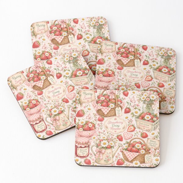 Item preview, Cute Strawberry Pattern | Summer Fruit Seamless Print designed and sold by Aramdesing.