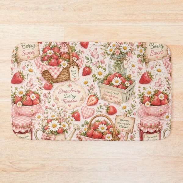 Item preview, Cute Strawberry Pattern | Summer Fruit Seamless Print designed and sold by Aramdesing.