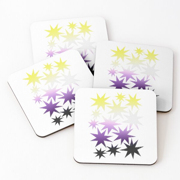 Item preview, Nonbinary Pride Stars - Gradient Star Cluster Sticker | LGBTQ Pride Art designed and sold by ghostieking.