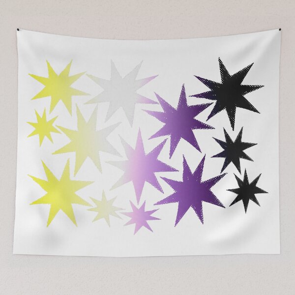 Item preview, Nonbinary Pride Stars - Gradient Star Cluster Sticker | LGBTQ Pride Art designed and sold by ghostieking.