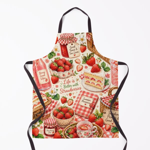 Item preview, Strawberry Picnic Summer Pattern designed and sold by Aramdesing.