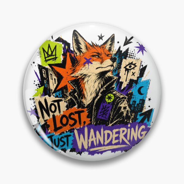 Item preview, Not Lost Just Wandering Fox Graphic T-Shirt designed and sold by moxivra.