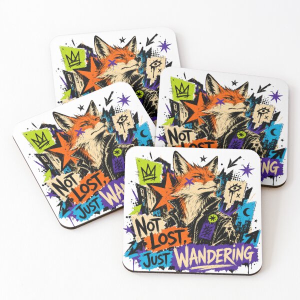 Item preview, Not Lost Just Wandering Fox Graphic T-Shirt designed and sold by moxivra.