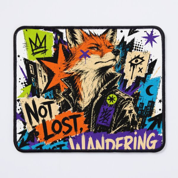 Item preview, Not Lost Just Wandering Fox Graphic T-Shirt designed and sold by moxivra.