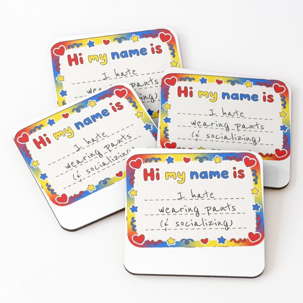Item preview, Introvert Humor Name Tag  designed and sold by Blush Meadow Trading Co.