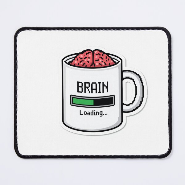 Item preview, Funny Brain Loading Coffee Mug Sticker designed and sold by Gulele7.
