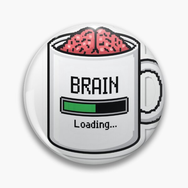Item preview, Funny Brain Loading Coffee Mug Sticker designed and sold by Gulele7.