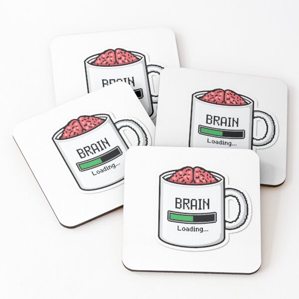 Item preview, Funny Brain Loading Coffee Mug Sticker designed and sold by Gulele7.