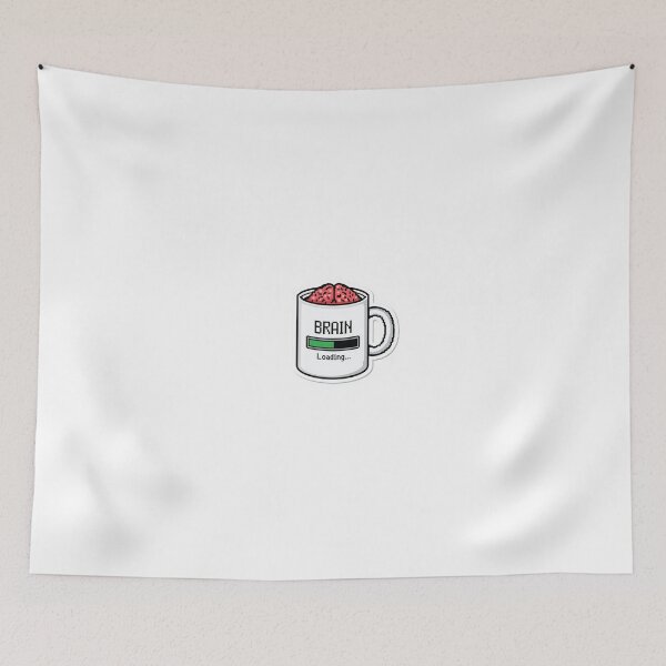Item preview, Funny Brain Loading Coffee Mug Sticker designed and sold by Gulele7.