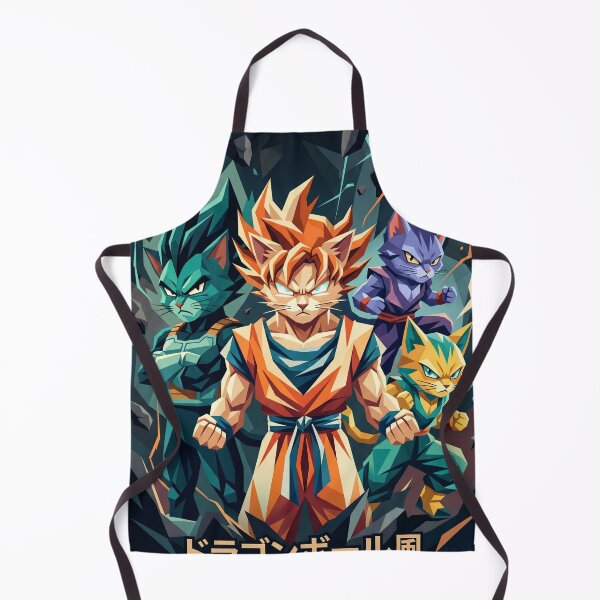 Item preview, Dragon Ball Z Cat Warriors | Geometric DBZ Style Anime Art - Super Saiyan Feline Power designed and sold by TheCoolCatsMx.