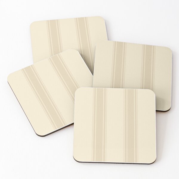 Item preview, Tonal Vertical Triple Stripe in Buttercream and Linen designed and sold by ThisArtMama.