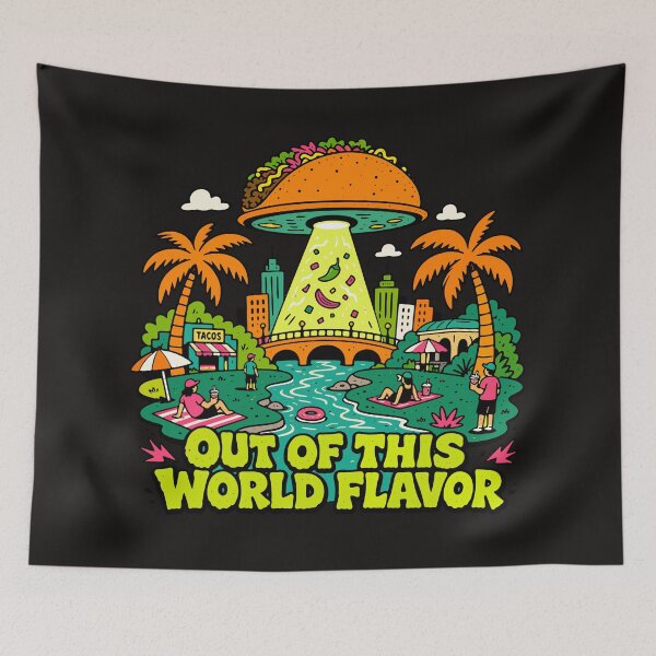 Item preview, Out of This World Flavor Taco UFO designed and sold by AwesomeBeyondLimits.
