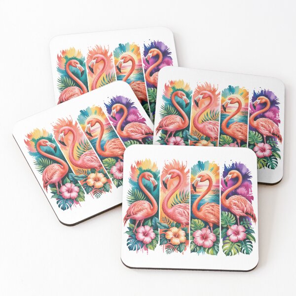 Item preview, Colorful Flamingos in Tropical Setting designed and sold by jkrphoto.