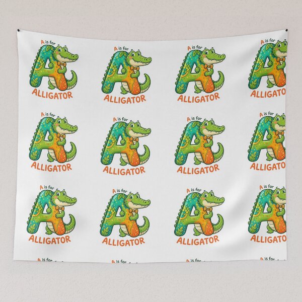 Item preview, A is for Alligator Decorative Letter Art designed and sold by tommytvkids.