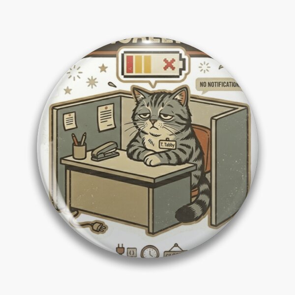 Item preview, Social Battery Critically Low Cat – Funny Introvert Meme designed and sold by Dada-arts.