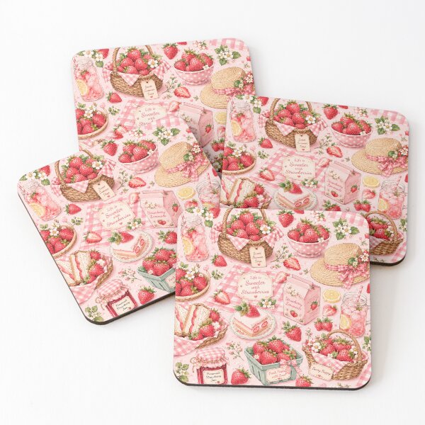 Item preview, Cute Strawberry Pattern | Summer Fruit Seamless Print designed and sold by Aramdesing.