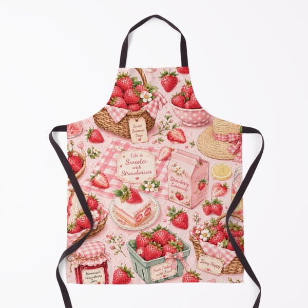 Item preview, Cute Strawberry Pattern | Summer Fruit Seamless Print designed and sold by Aramdesing.