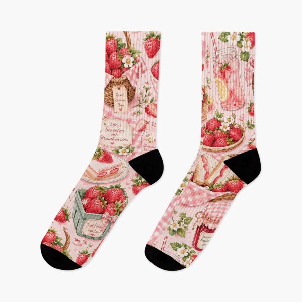 Item preview, Cute Strawberry Pattern | Summer Fruit Seamless Print designed and sold by Aramdesing.