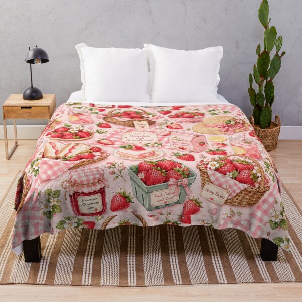 Item preview, Cute Strawberry Pattern | Summer Fruit Seamless Print designed and sold by Aramdesing.