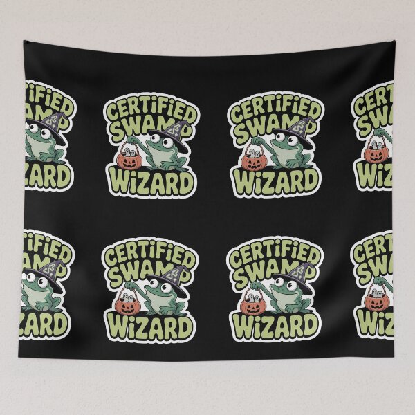 Item preview, Certified Swamp Wizard Frog Halloween Costume Funny Shirt designed and sold by Raw Tigers.